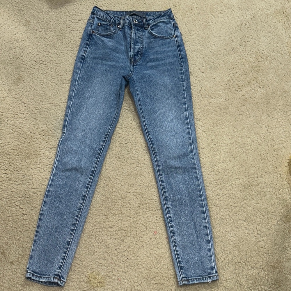 Light wash blue jeans